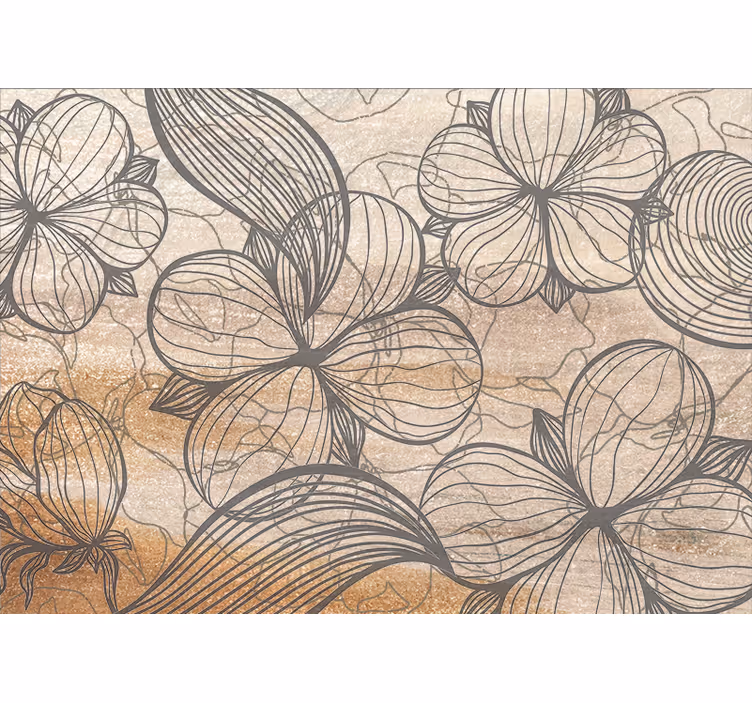 Papier peint design Textures chaudes de style oriental - TenStickers