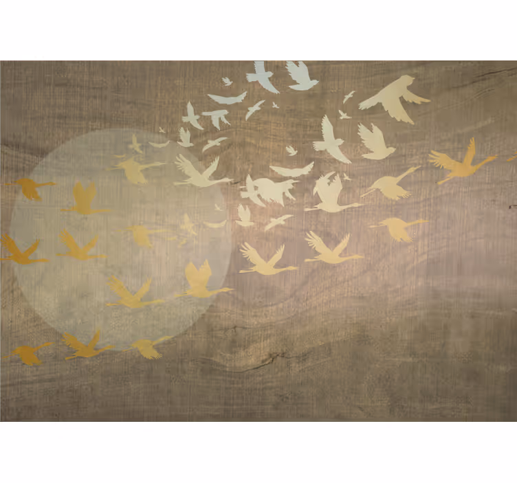 Tapisserie nature oiseaux en vol - TenStickers
