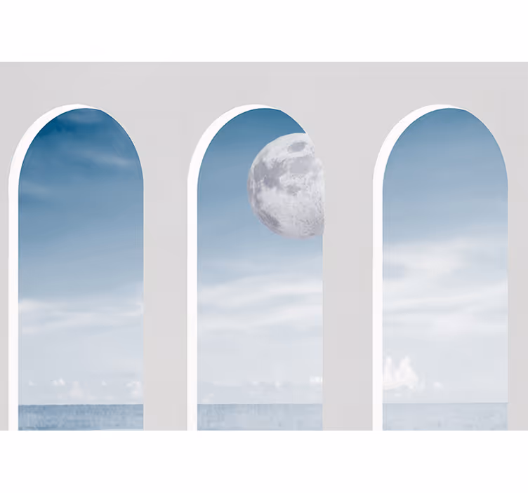 Tapisserie murale abstraite portiques au clair de lune - TenStickers