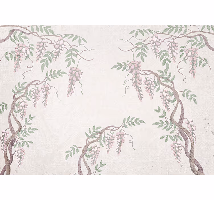 Papier peint salon Fleur de glycine - TenStickers