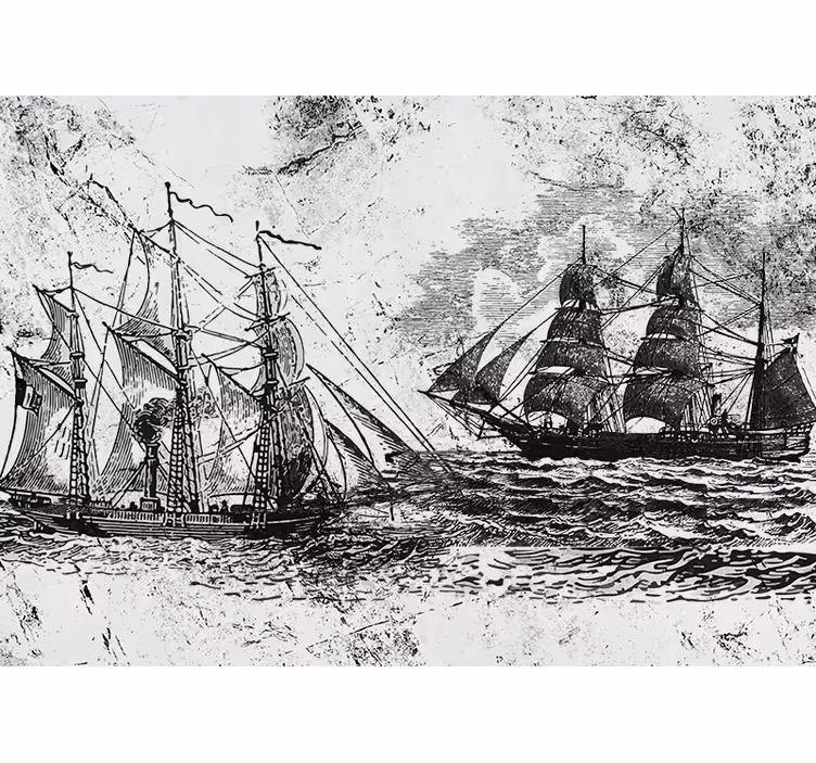 Tapisserie véhicules navires de plaisance historiques - TenStickers