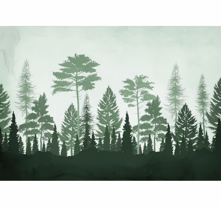 Tapisserie forêt forêt verdoyante luxuriante - TenStickers