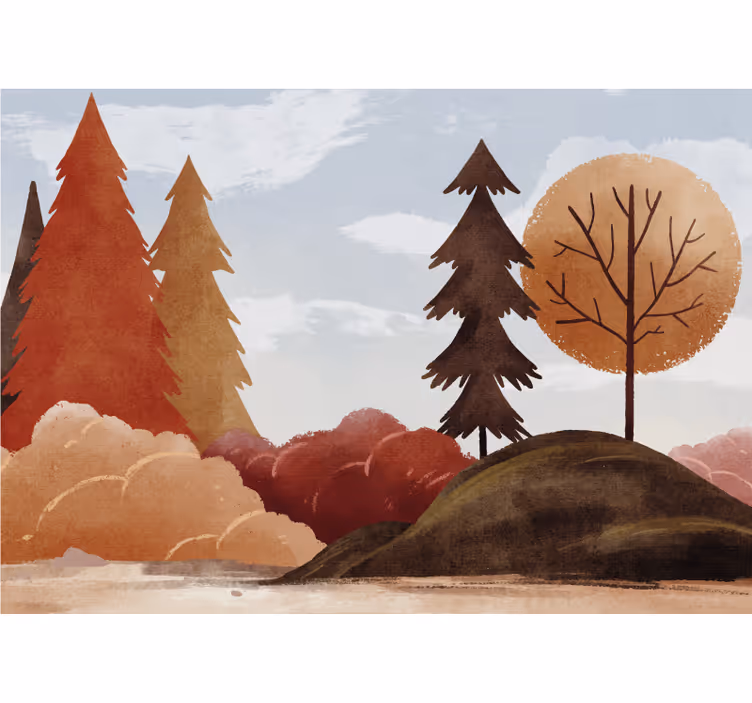 Papier peint mural forets Bouleaux scandinaves - TenStickers