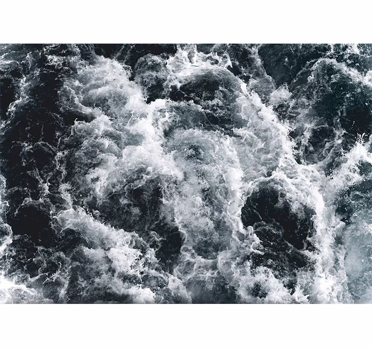 Tapisserie mer vagues tumultueuses de l'océan - TenStickers