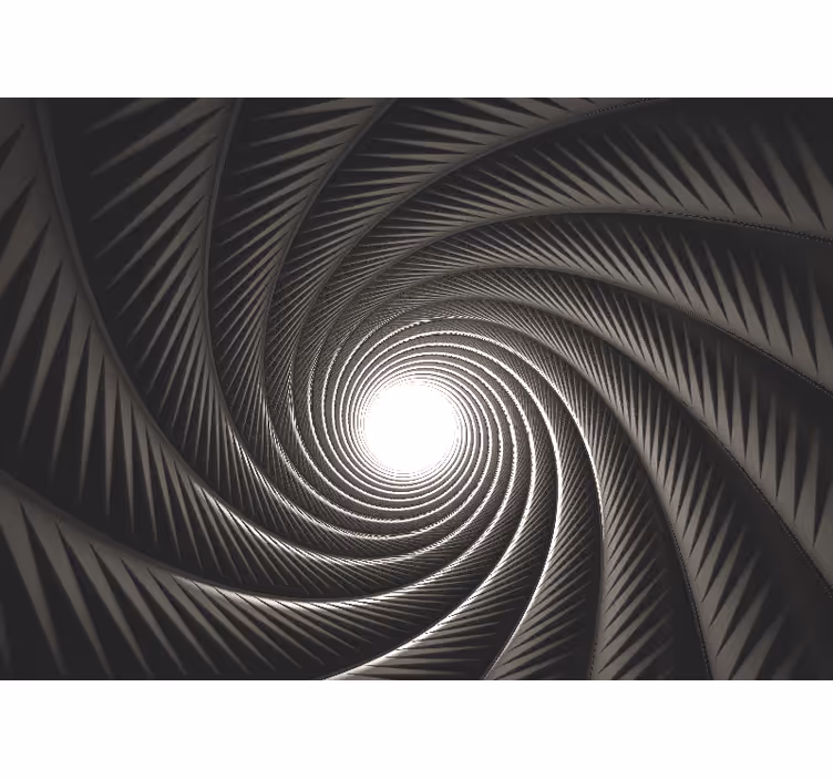 Tapisserie murale abstraite tunnel de lumière en spirale - TenStickers