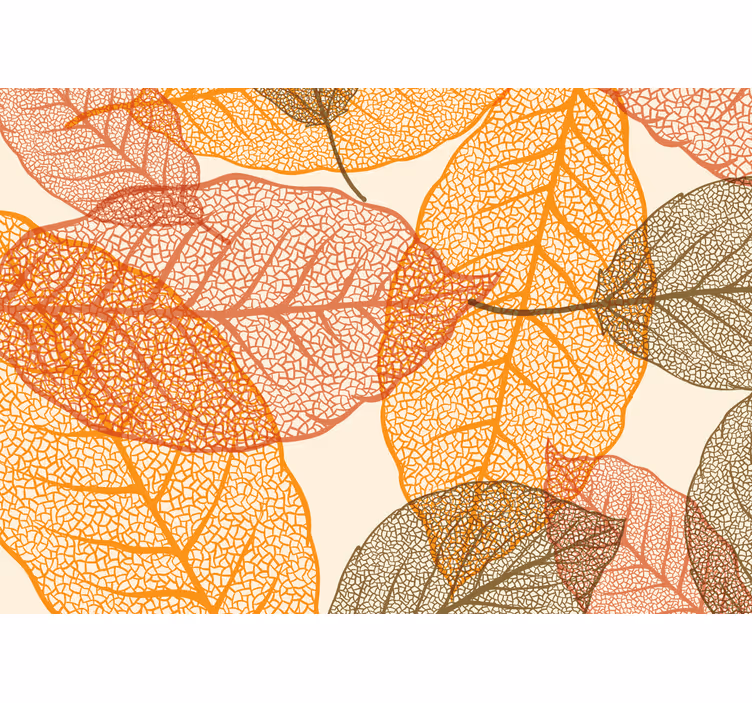 Tapisserie nature motifs de feuilles élaborés - TenStickers