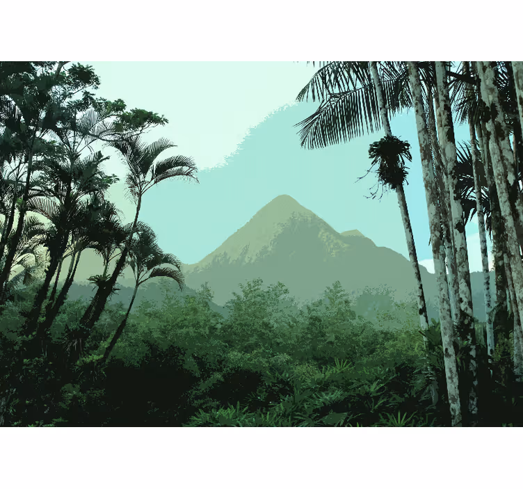 Papier peint mural forets Jungle oasis - TenStickers