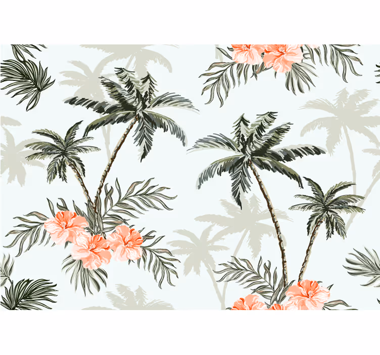 Papier peint mural forets Palmiers de la jungle - TenStickers