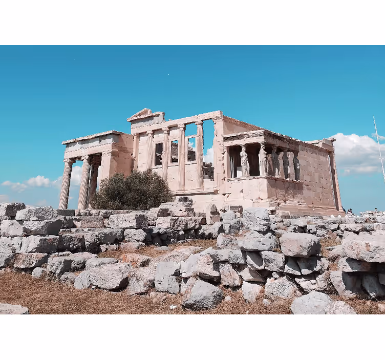 Tapisserie ville ruines d'un ancien temple - TenStickers