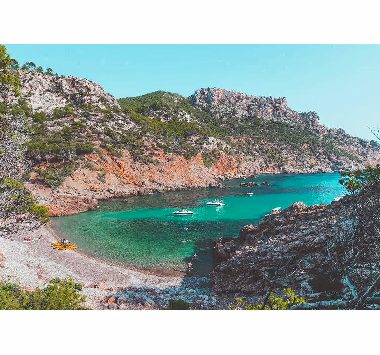 Tapisserie murale paysage vue sur la mer cove - TenStickers