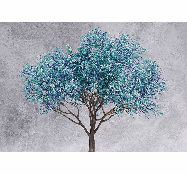 Tapisserie murale arbre feuillu stylisé - TenStickers