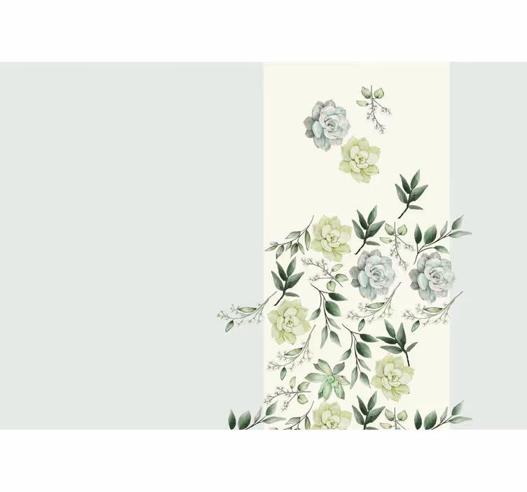 Papier peint mural pour entrée Roses esthétiques élégantes - TenStickers
