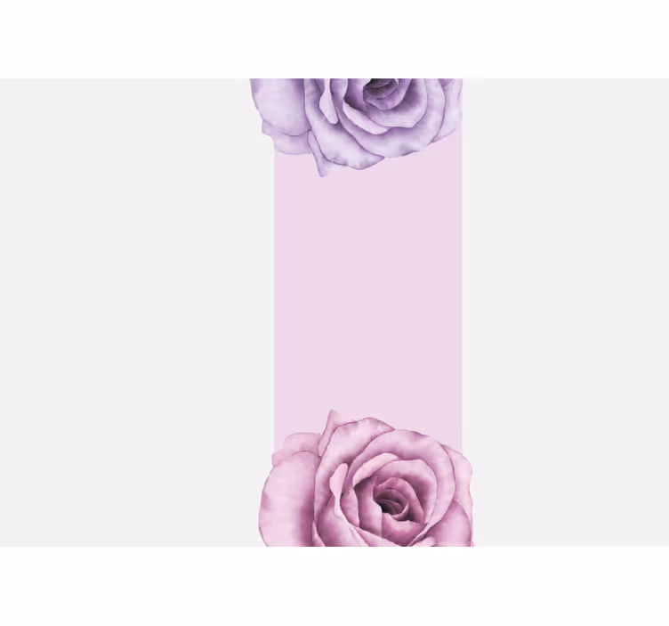 Tapisserie fleur design rose violet - TenStickers
