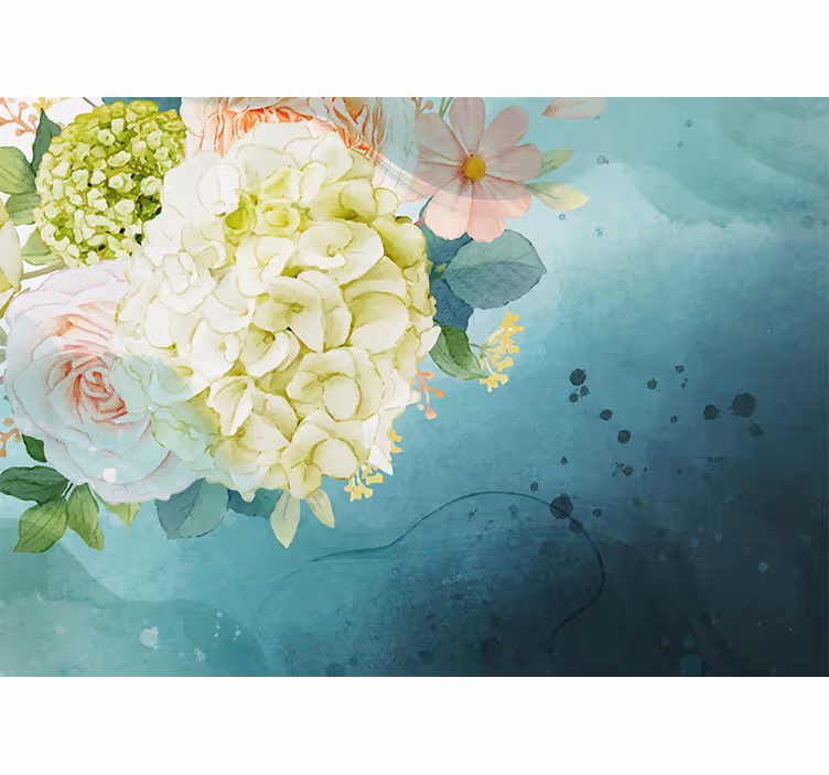 Tapisserie fleur arrangement de bouquet floral - TenStickers