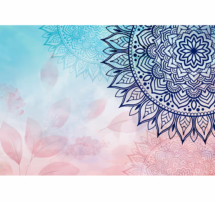 Papier peint mural mandalas Mandala bohème - TenStickers