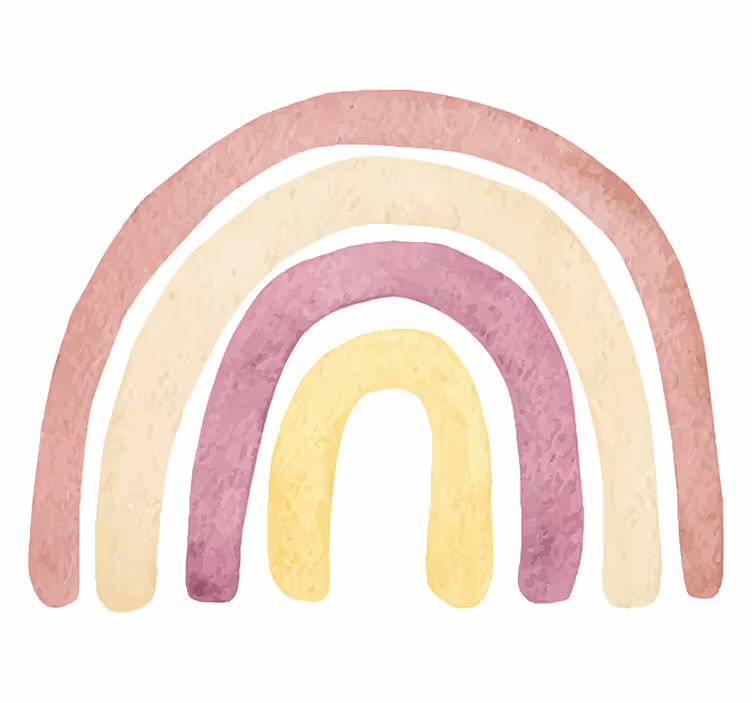 Papier peint enfant Arc-en-ciel aquarelle peint - TenStickers