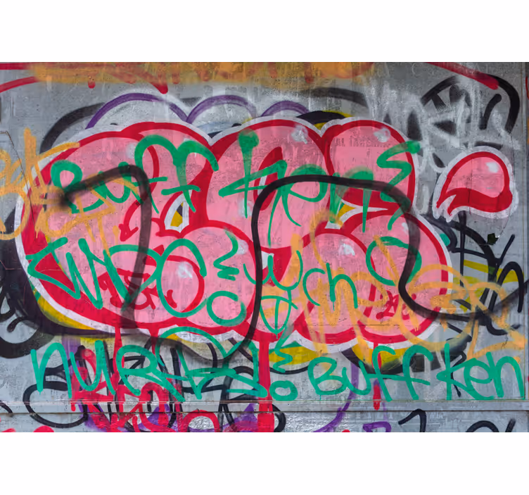 Papier peint mural art urbain Conception de graffitis colorés - TenStickers