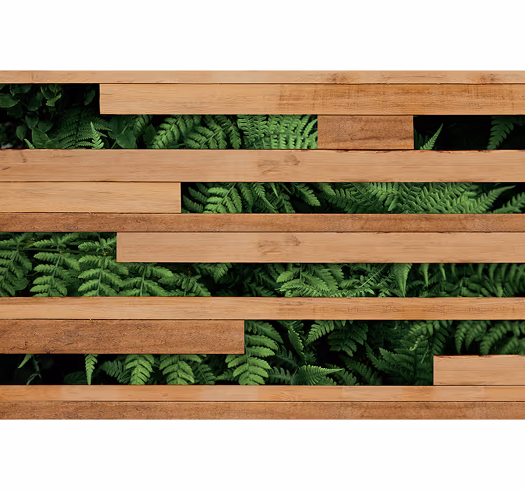 Tapisserie nature couches de verdure luxuriante - TenStickers
