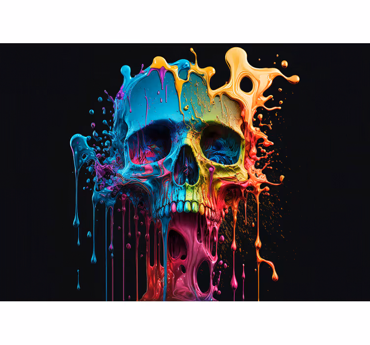 Mort tête art papier peint - TenStickers