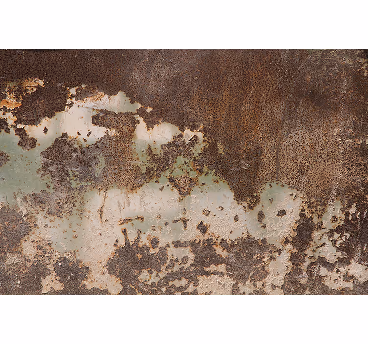Tapisserie murale motif mur de métal rouillé - TenStickers