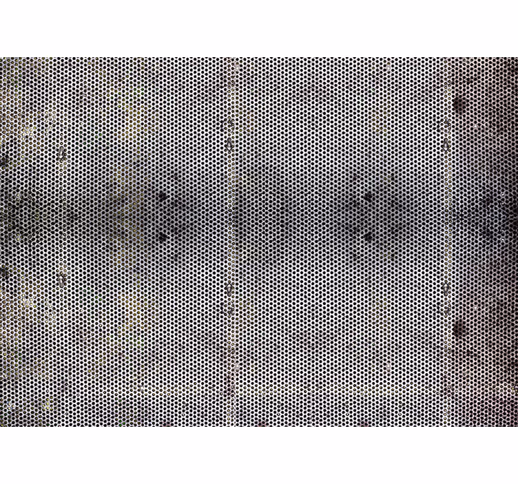 Tapisserie murale motif grille en métal - TenStickers