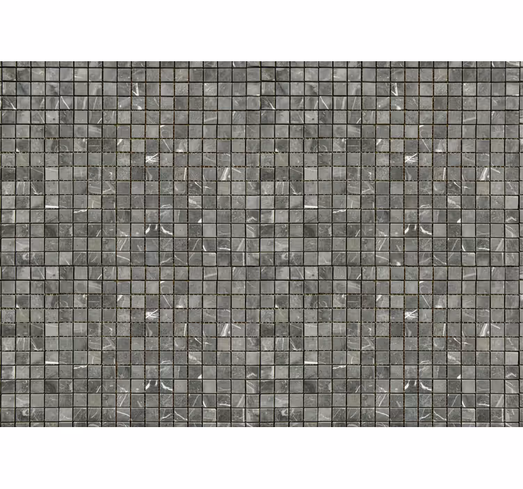 Tapisserie murale salle de bain carreaux noirs - TenStickers