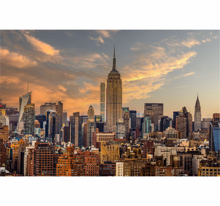 Tapisserie murale bureau ciel de New York - TenStickers
