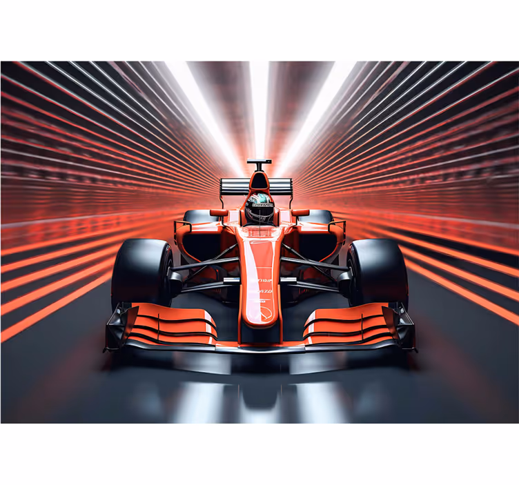 Tapisserie murale chambre ado rouge formule 1 - TenStickers
