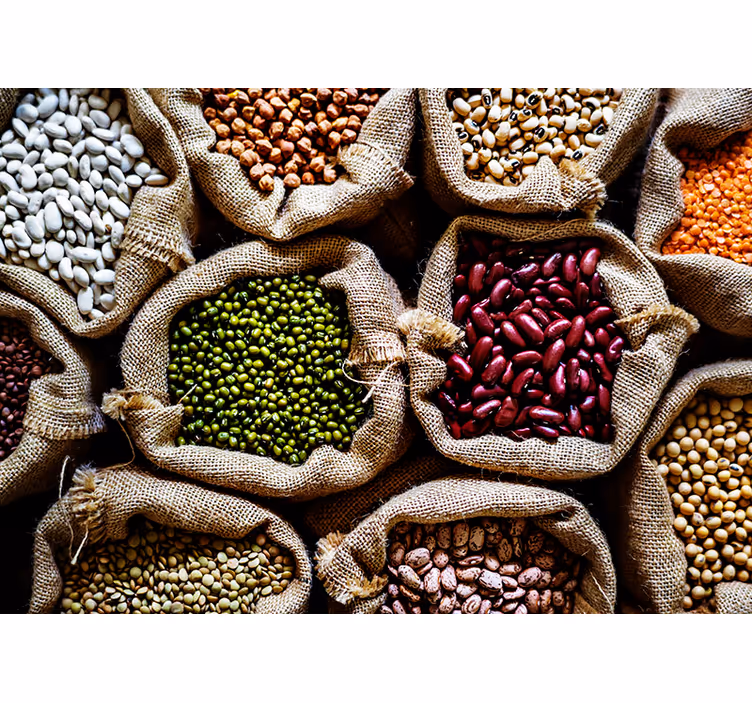 Tapisserie cuisine étalage de légumes - TenStickers