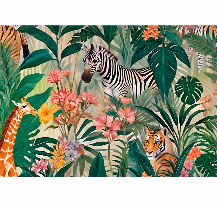 Tapisserie murale animaux explosion naturelle - TenStickers