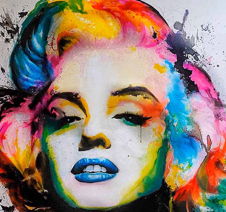 Tapisserie murale graffiti actrice hollywoodien - TenStickers