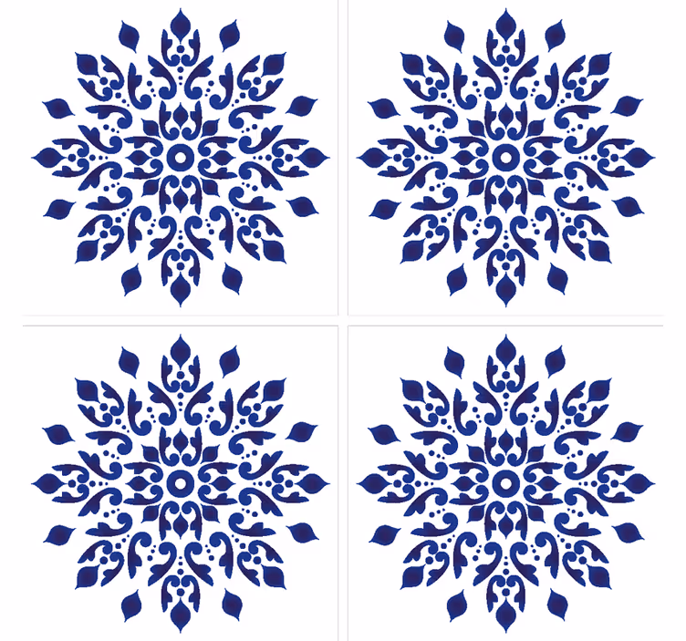 Dessous de verre bleu rond classique - TenStickers