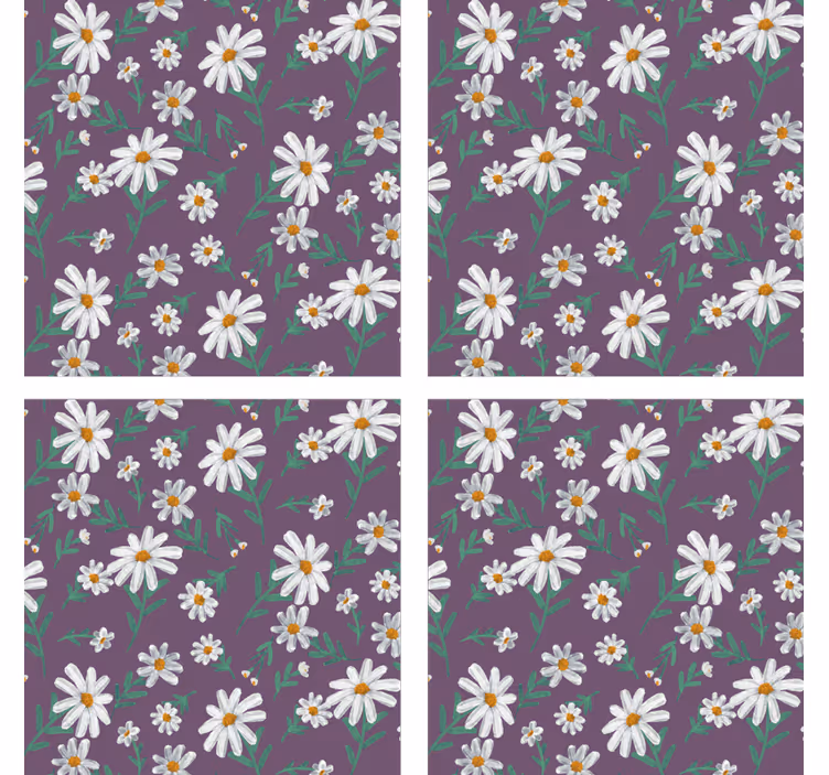 Sous verre motif floral violet - TenStickers
