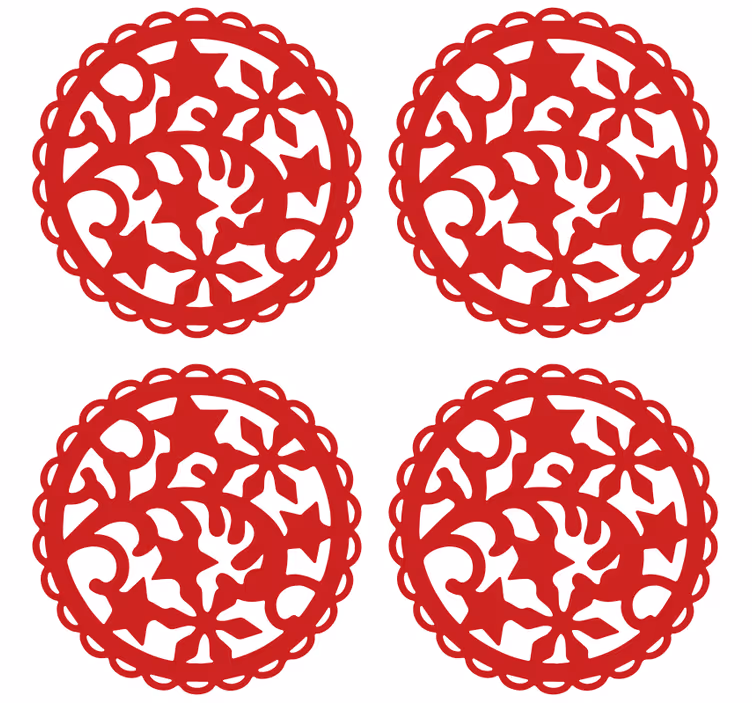 Sous verre geek motif rouge complexe - TenStickers