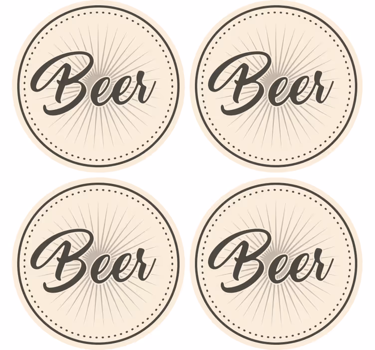 dessous de verre biere Texto cerveza - TenStickers