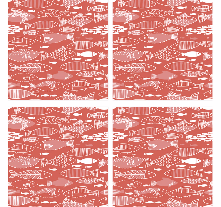 Sous verre moderne motif poisson - TenStickers