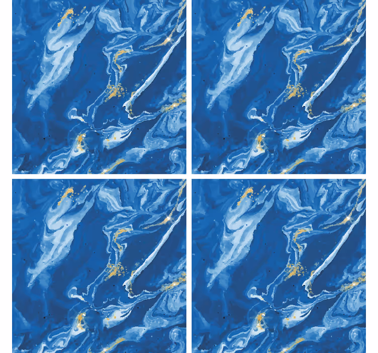 dessous de verre moderne Effet aquarelle bleu - TenStickers