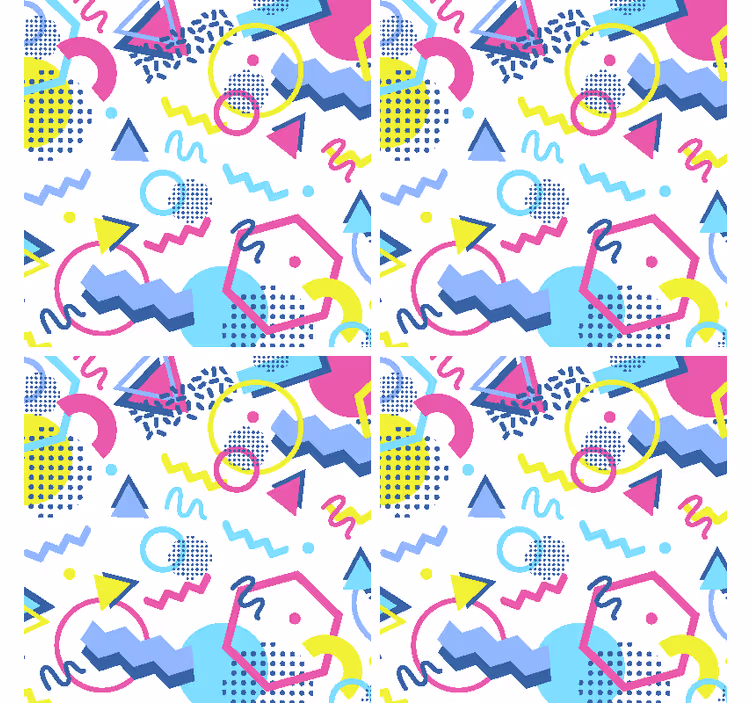 Sous verre geek motifs géométriques colorés - TenStickers