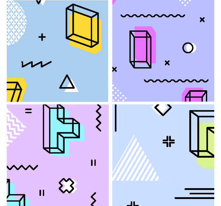Sous verre geek motif géométrique ludique - TenStickers