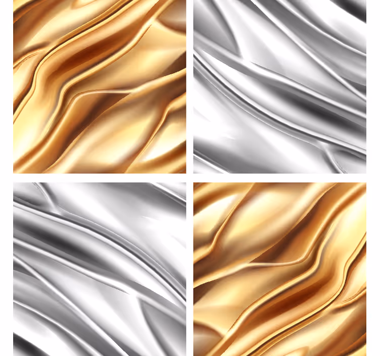 Sous verre vagues métalliques brillantes - TenStickers
