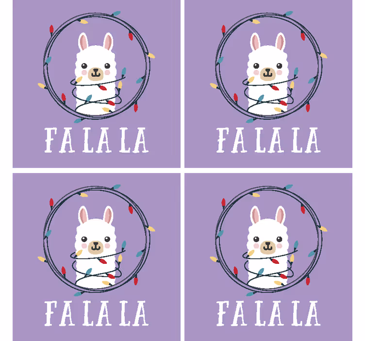 Dessous de verre Alpaga de noël - TenStickers
