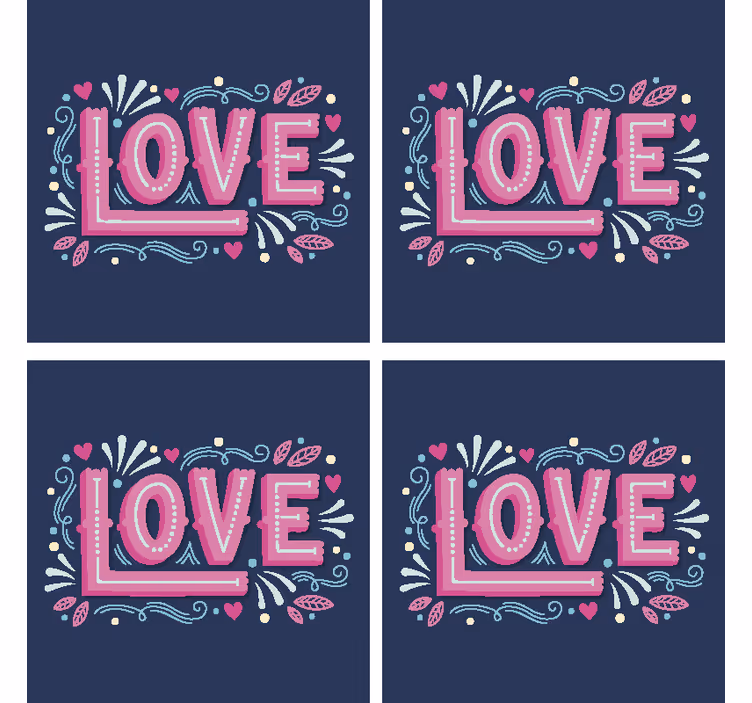 Sous verre citation typographie amoureuse ludique - TenStickers