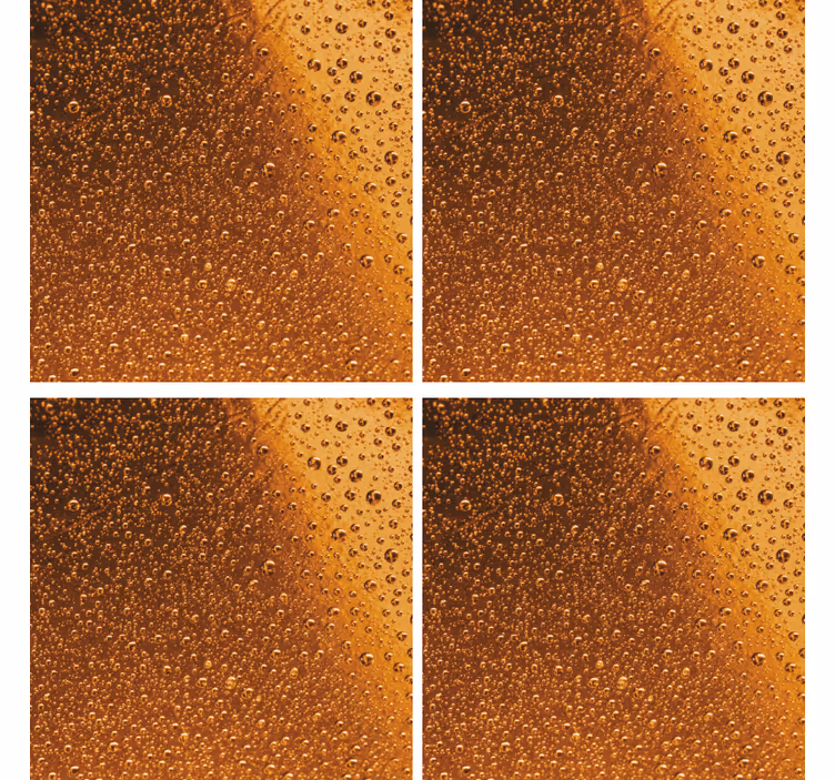 Sous verre bière motifs gouttes ambrées - TenStickers