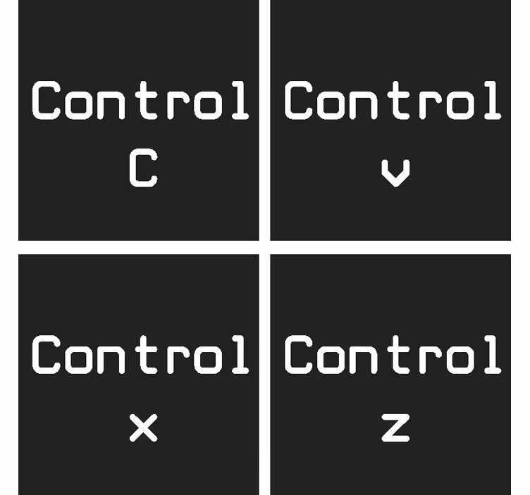 Dessous de verre geek Control c + Control v - TenStickers