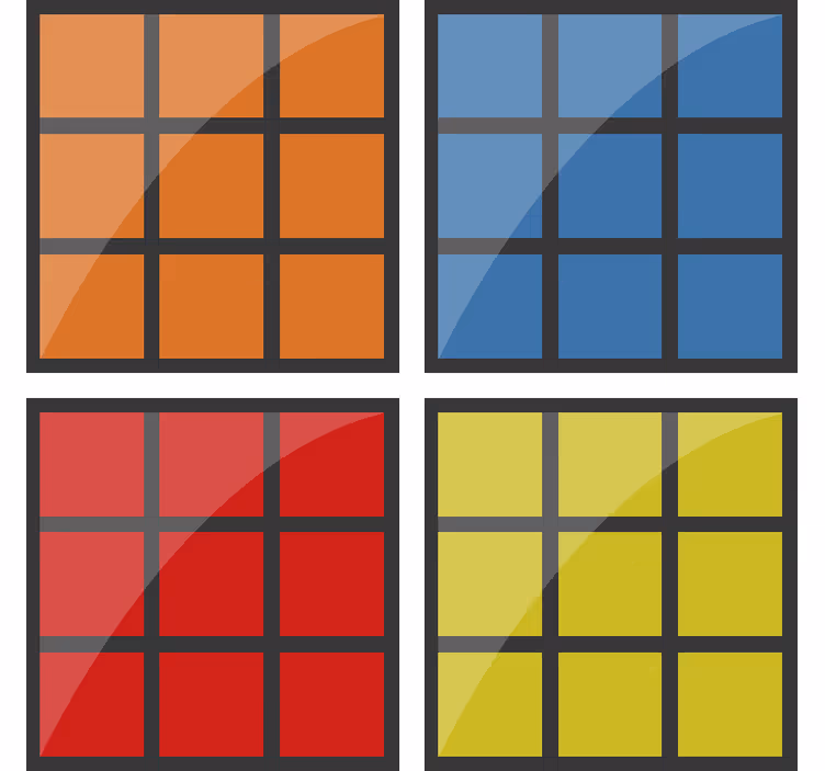 Dessous de verre Rubik's cube - TenStickers