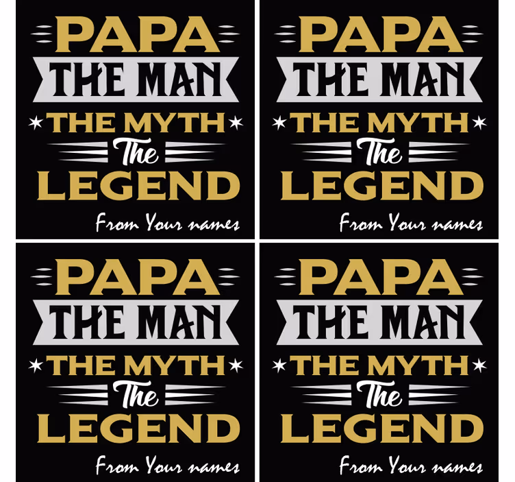 Sous-verres personnalisés Papa cette légende - TenStickers