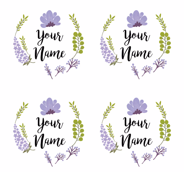 Sous verre personnalisable design floral - TenStickers