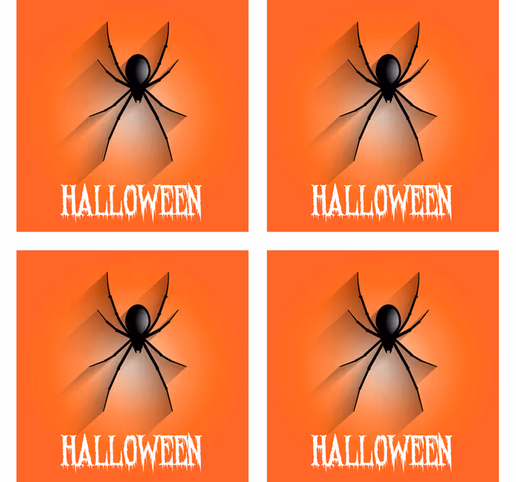 Sous verre halloween design d'araignée effrayante - TenStickers
