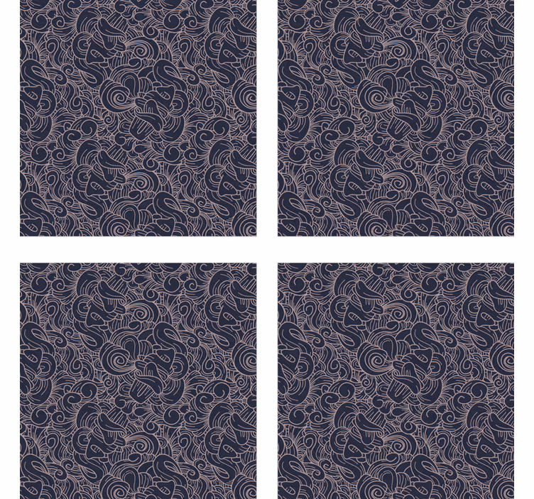 Sous verre motif abstrait complexe - TenStickers