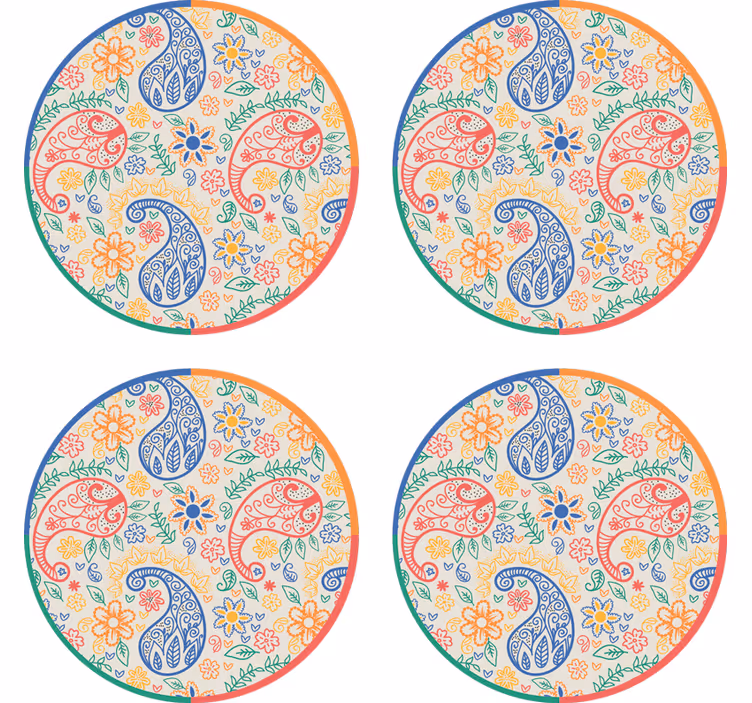 Sous verre geek motifs floraux colorés - TenStickers